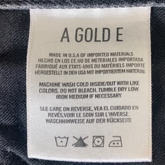 ARITZIA Talula X Agolde High Rise Taper Jeans Raw Hem Black Wash Women’s Size 28 - Picture 14 of 16